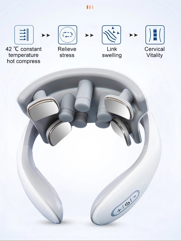 Smart Neck Massager with Heat & Vibration | - GlowCareHealth
