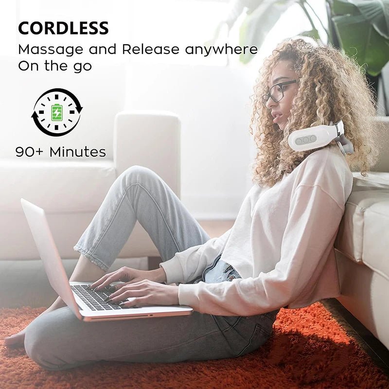 Smart Neck Massager with Heat & Vibration | - GlowCareHealth