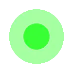 GlowCareHealth loading animation icon, minimalist green circle